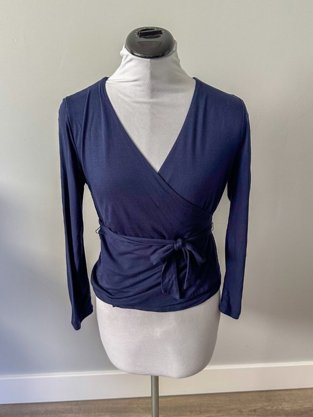 J.Crew Navy Wrap Top